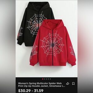 Spider Web Printed Zip Up Hoodie Jacket | Spiderman zip up / hoodie |